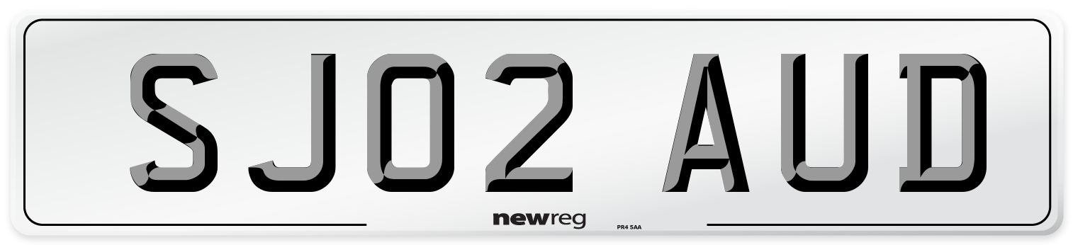 SJ02 AUD Number Plate from New Reg